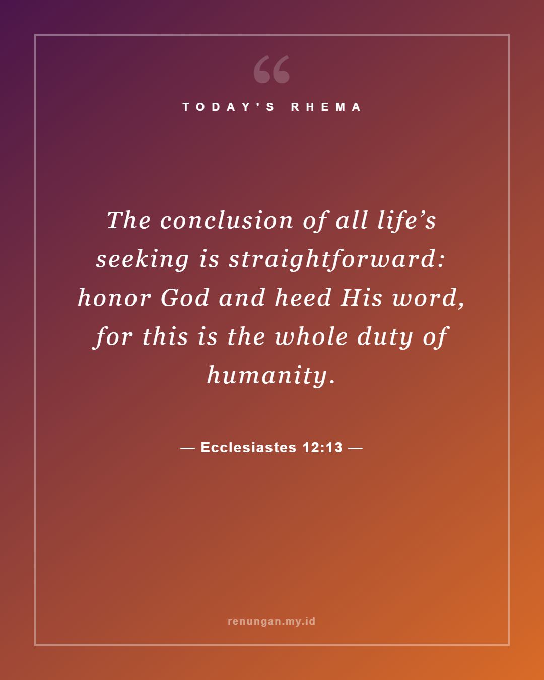 Ecclesiastes 12:13