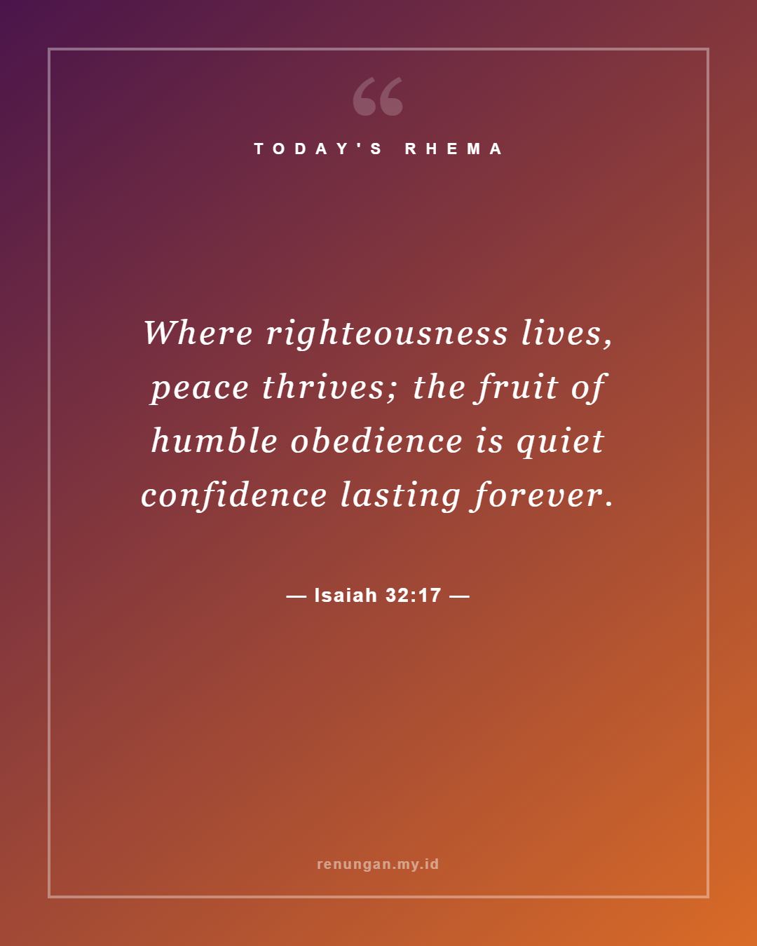 Isaiah 32:17