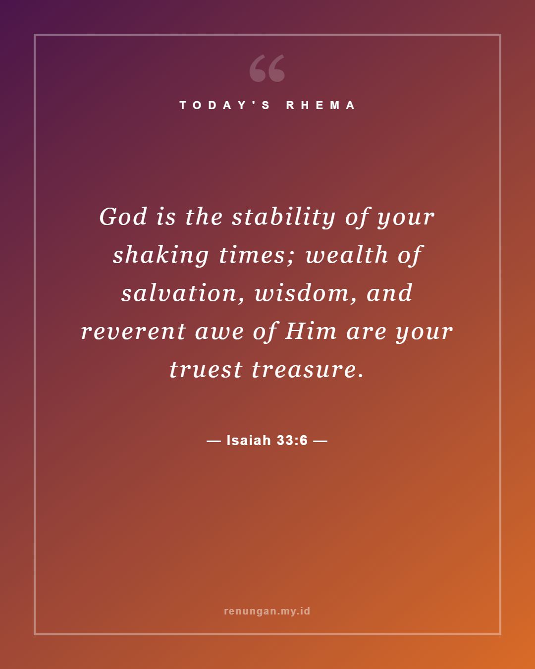 Isaiah 33:6
