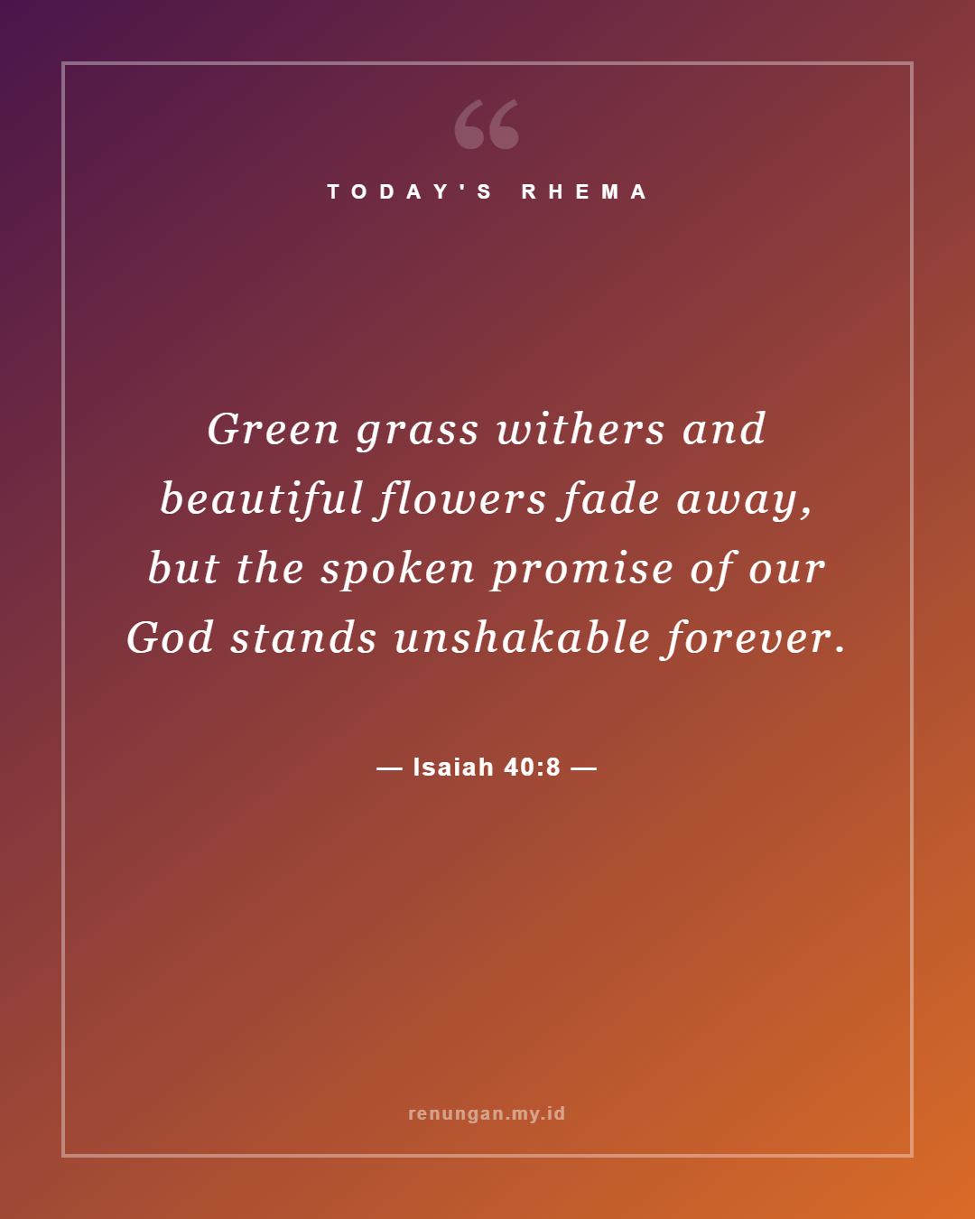 Isaiah 40:8