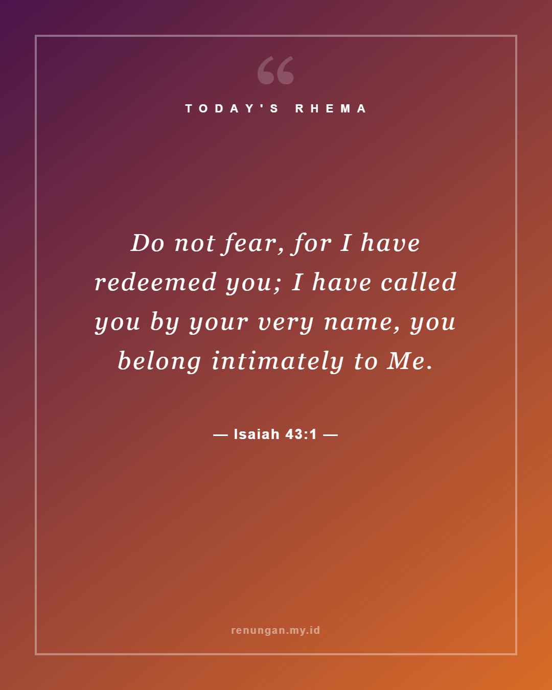 Isaiah 43:1