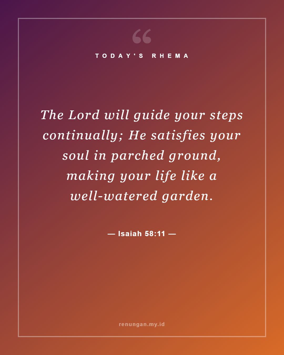 Isaiah 58:11