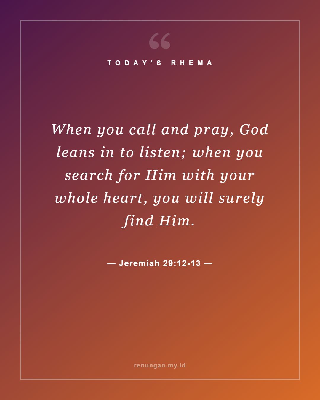 Jeremiah 29:12-13