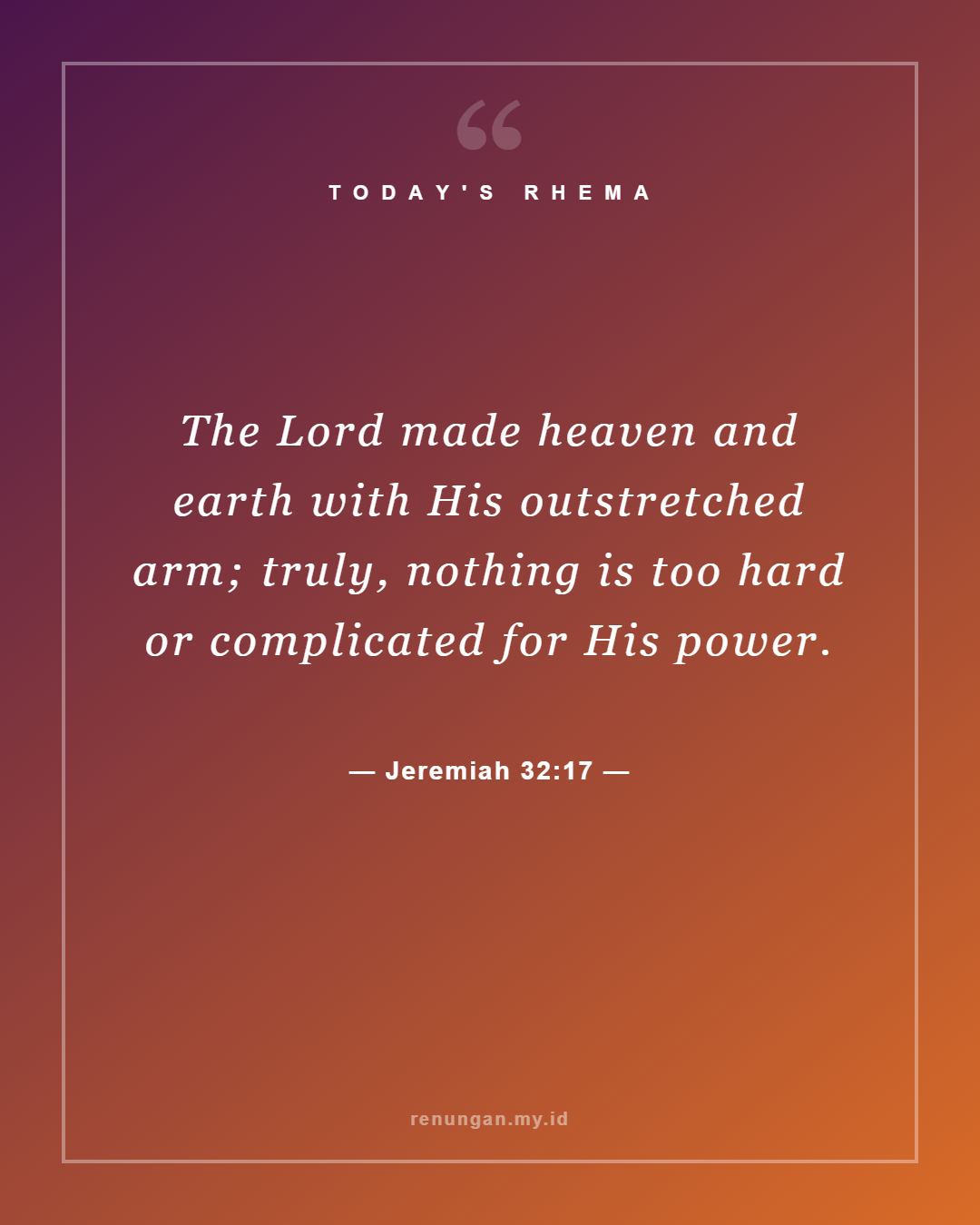 Jeremiah 32:17