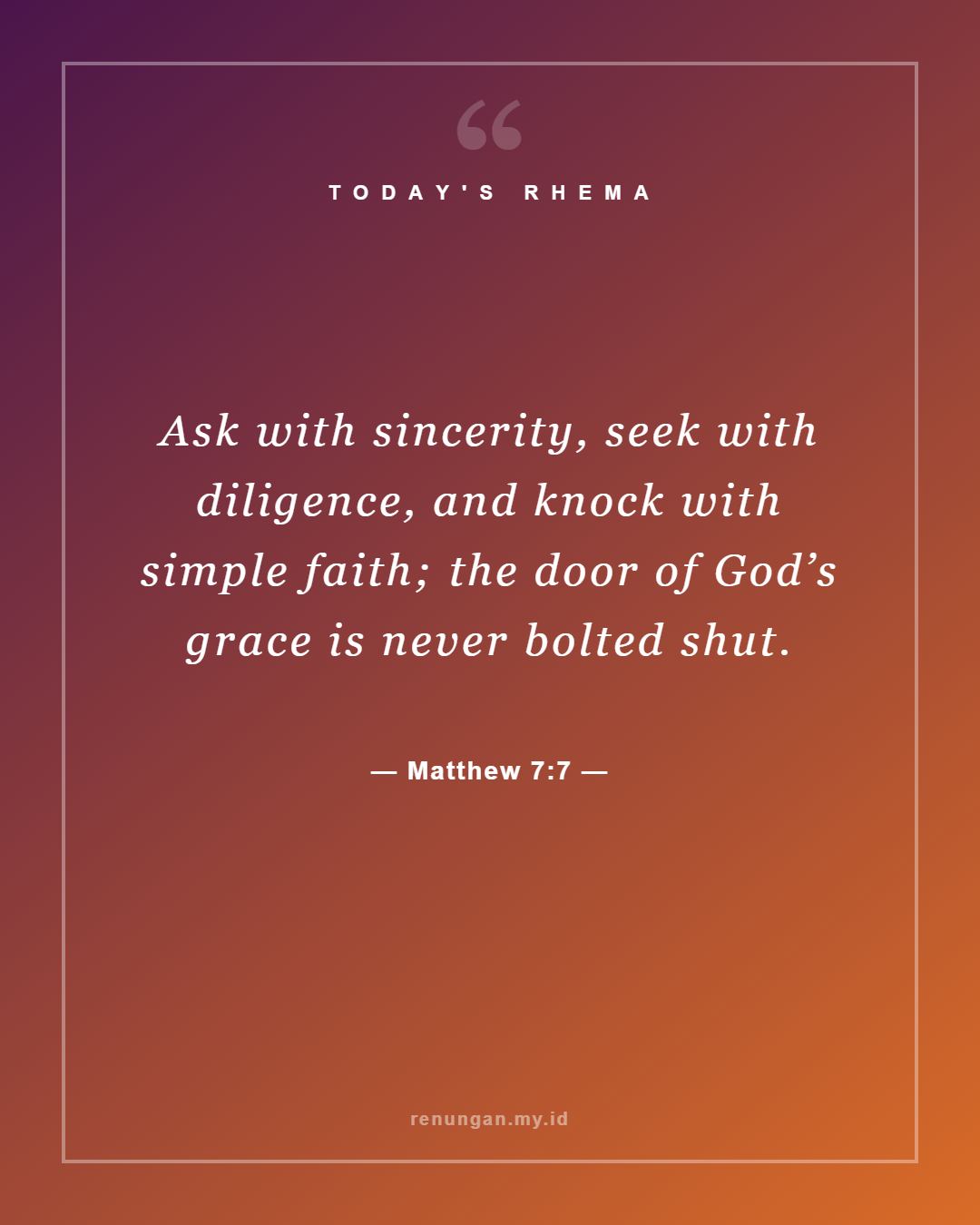 Matthew 7:7