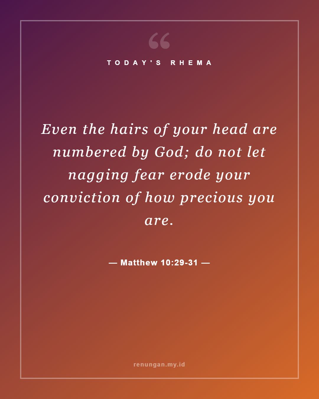 Matthew 10:29-31