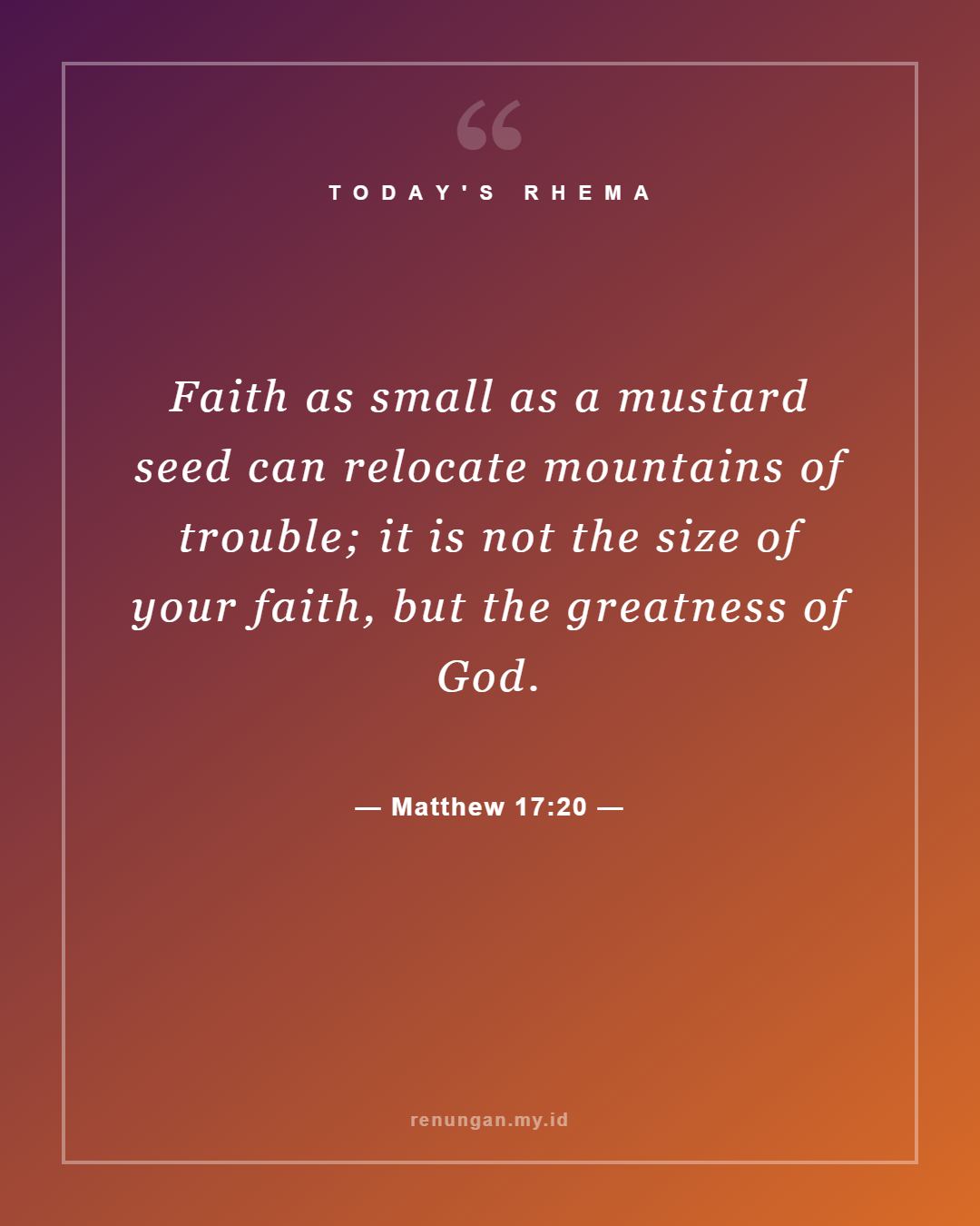 Matthew 17:20