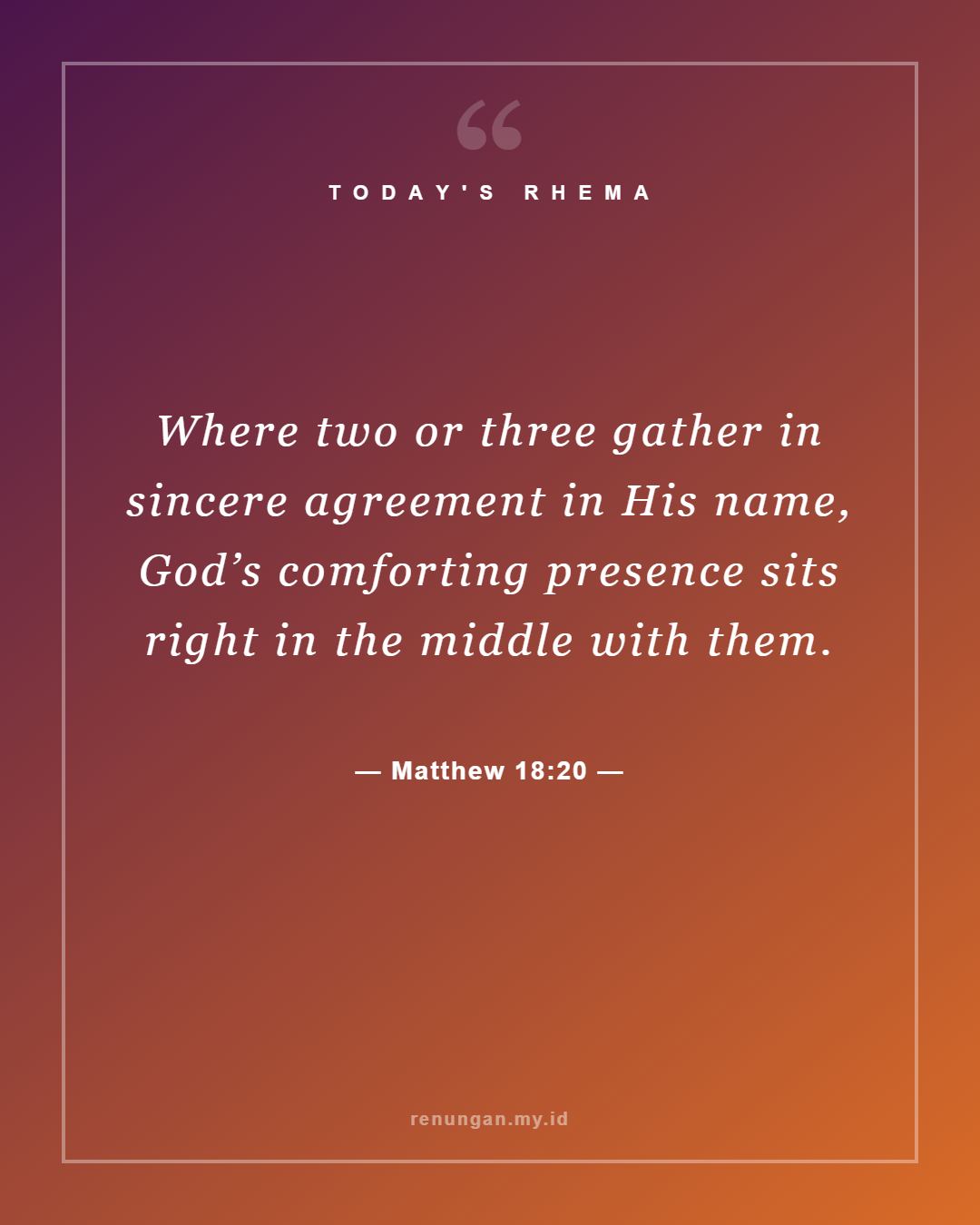 Matthew 18:20