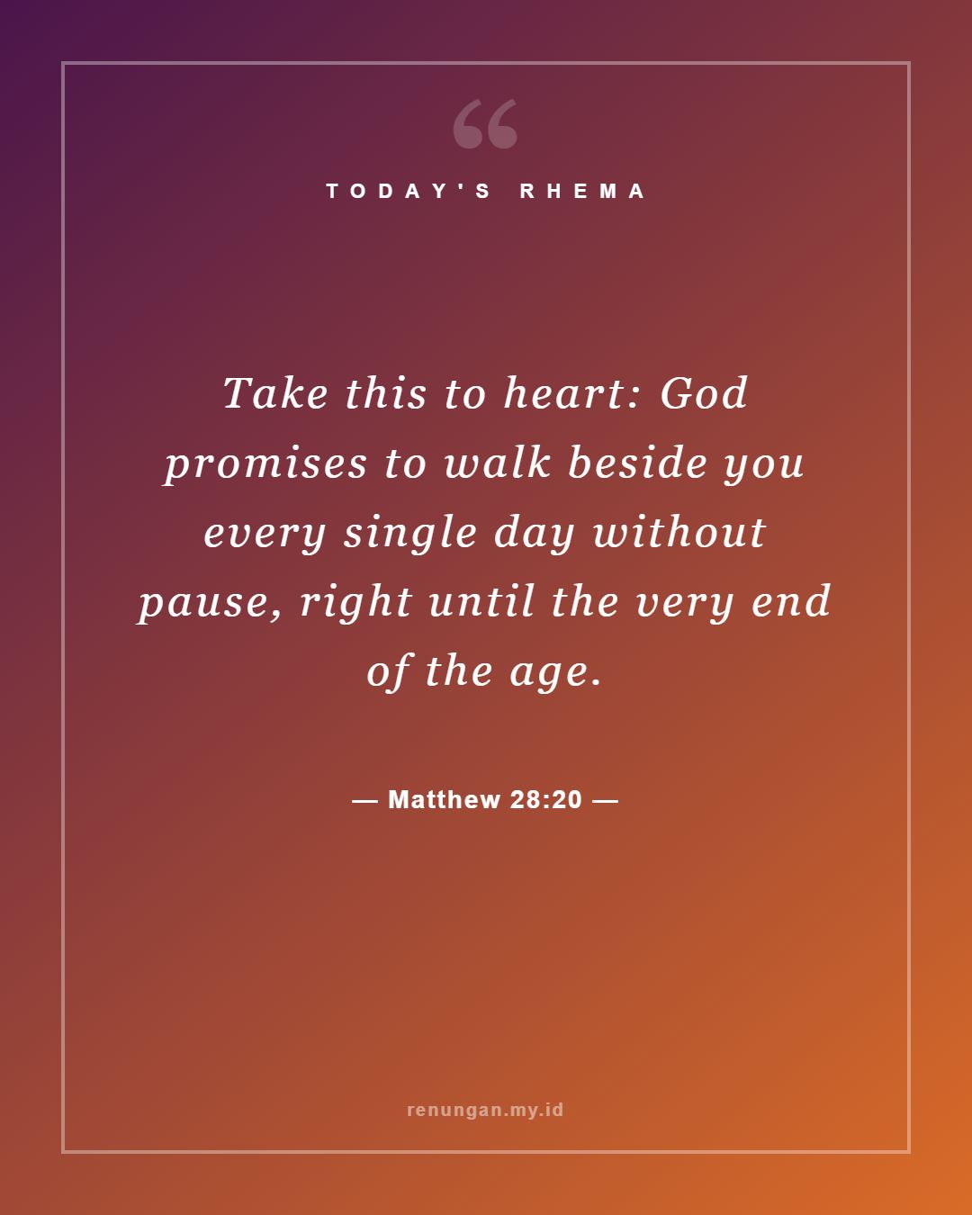 Matthew 28:20