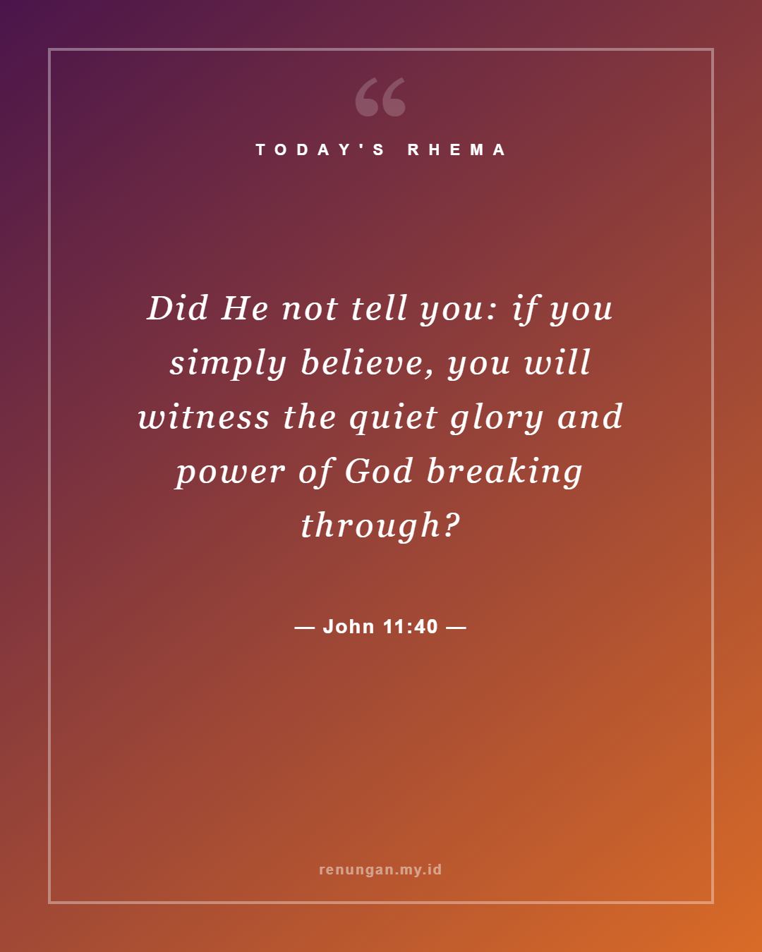 John 11:40