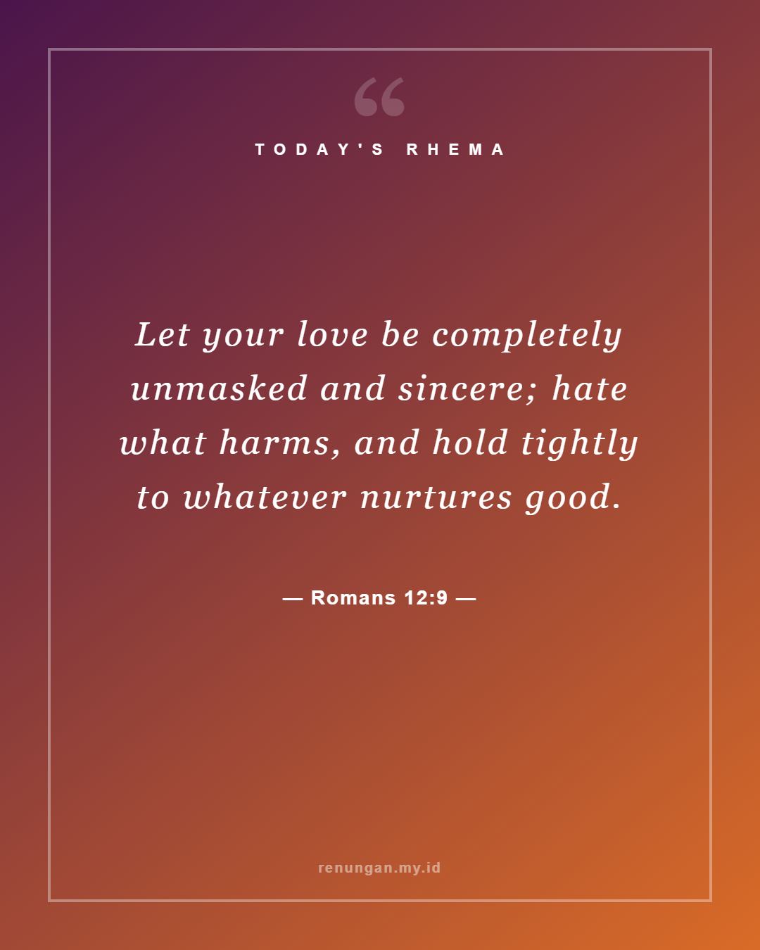 Romans 12:9