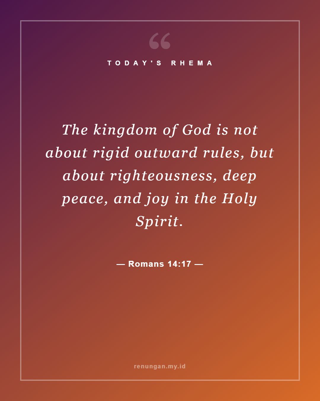 Romans 14:17