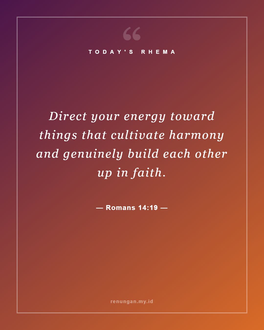 Romans 14:19