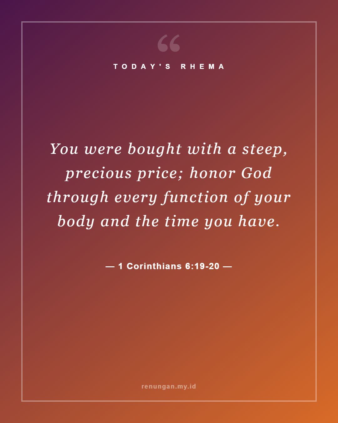 1 Corinthians 6:19-20