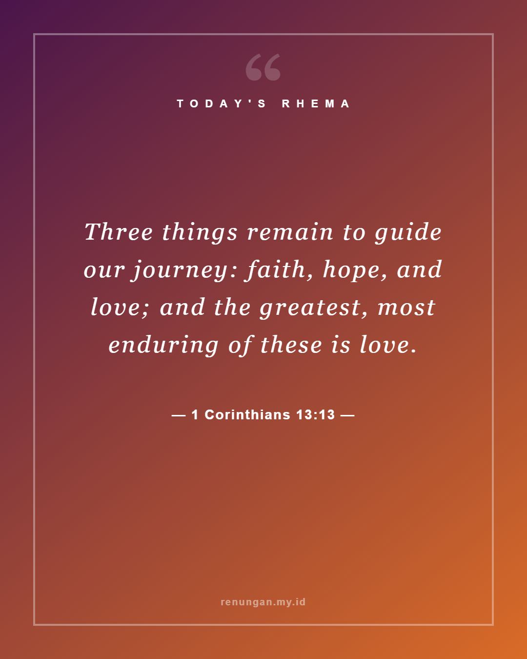 1 Corinthians 13:13