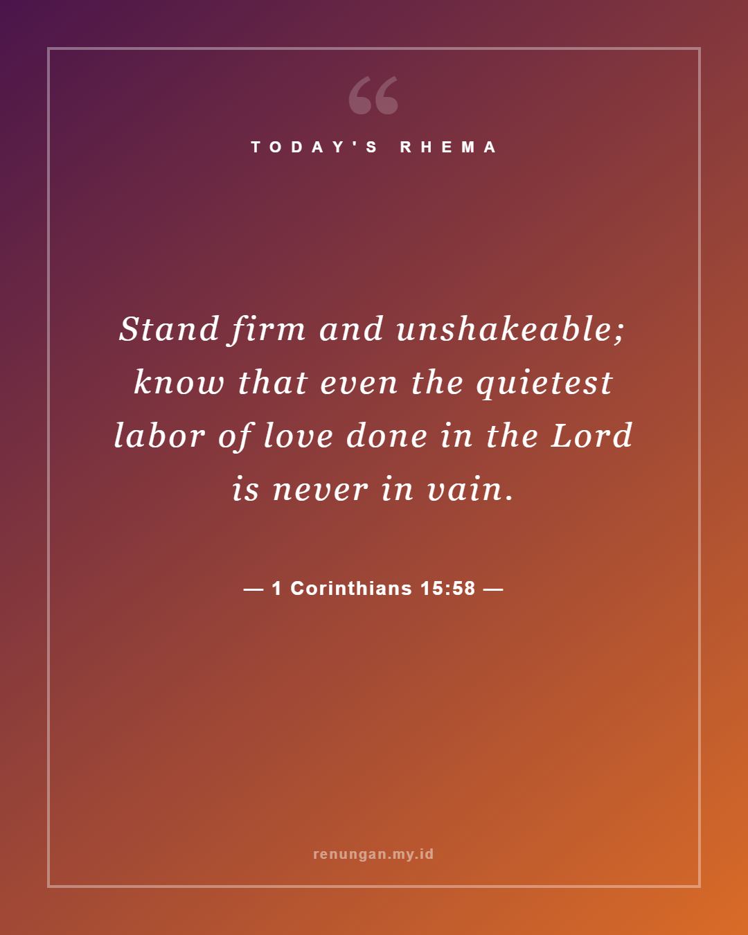 1 Corinthians 15:58