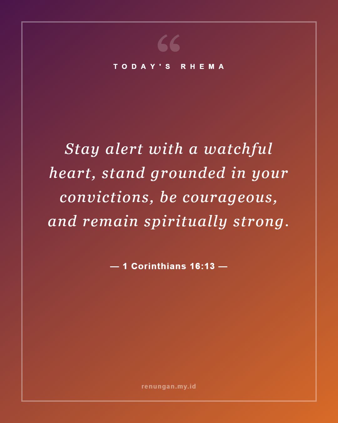 1 Corinthians 16:13