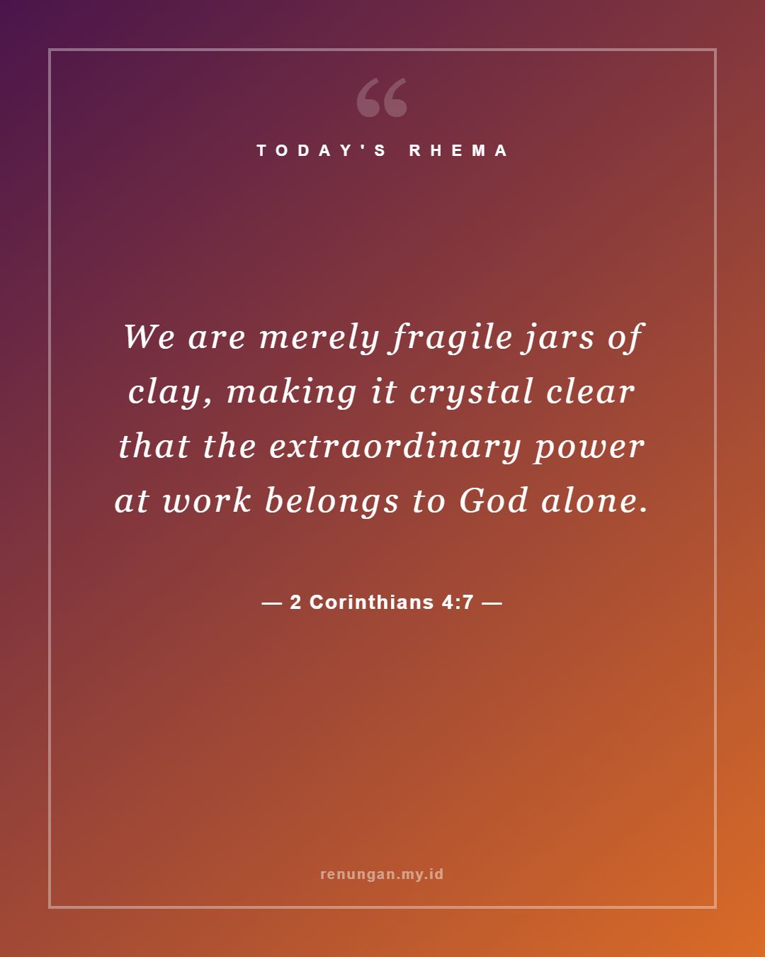 2 Corinthians 4:7