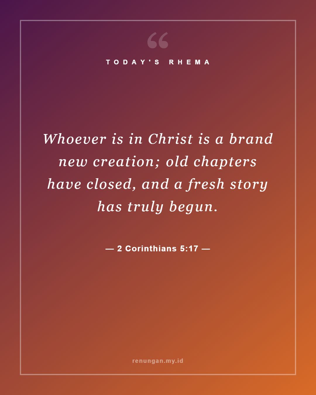 2 Corinthians 5:17
