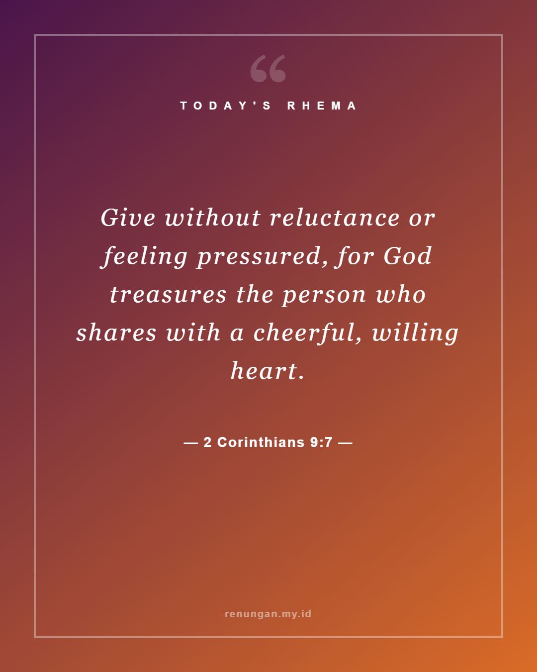 2 Corinthians 9:7