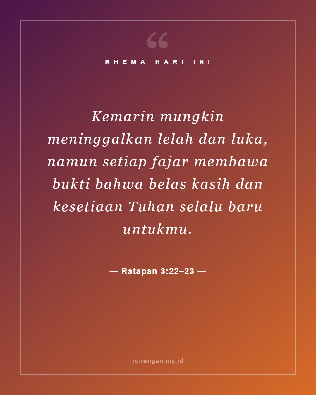 Ratapan 3:22–23