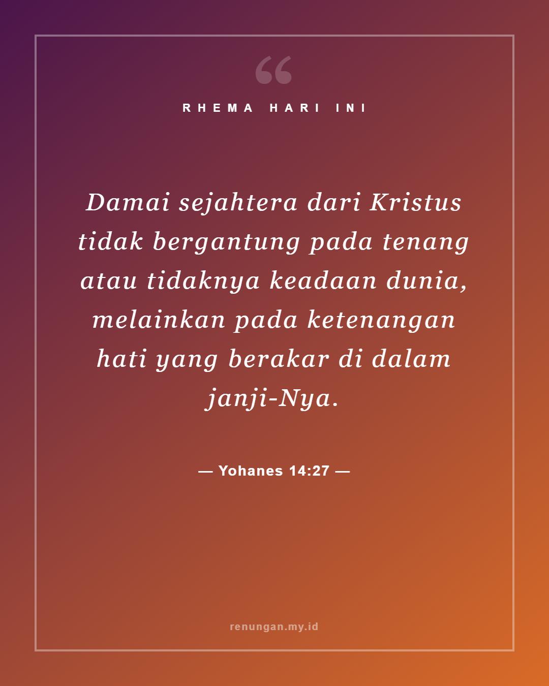 Yohanes 14:27
