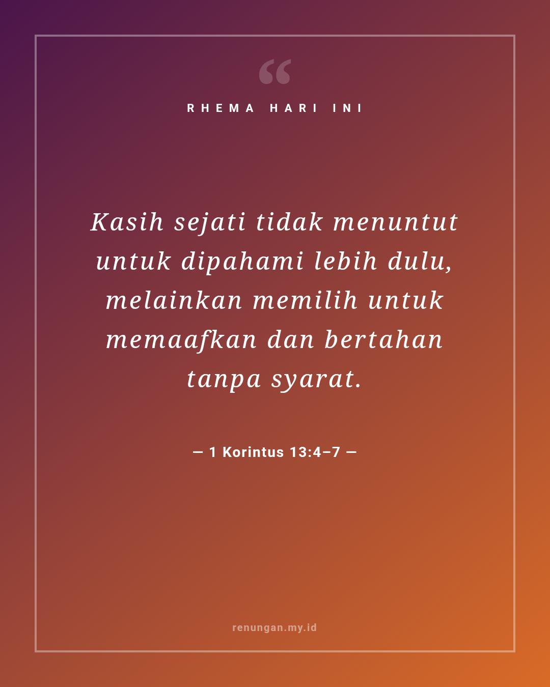 1 Korintus 13:4–7