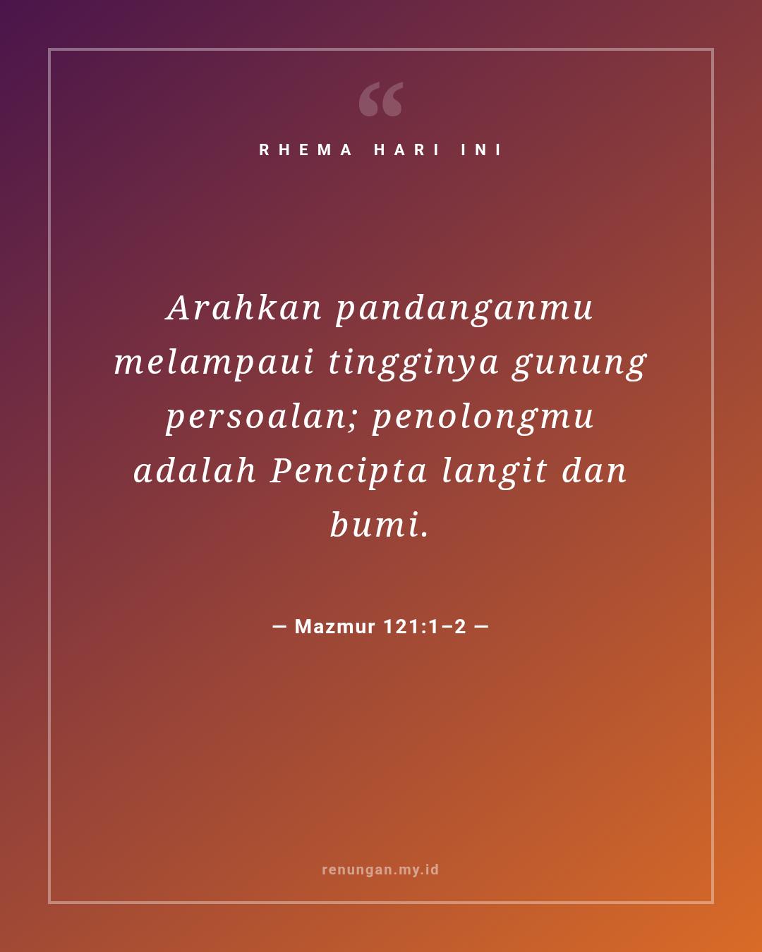 Mazmur 121:1–2