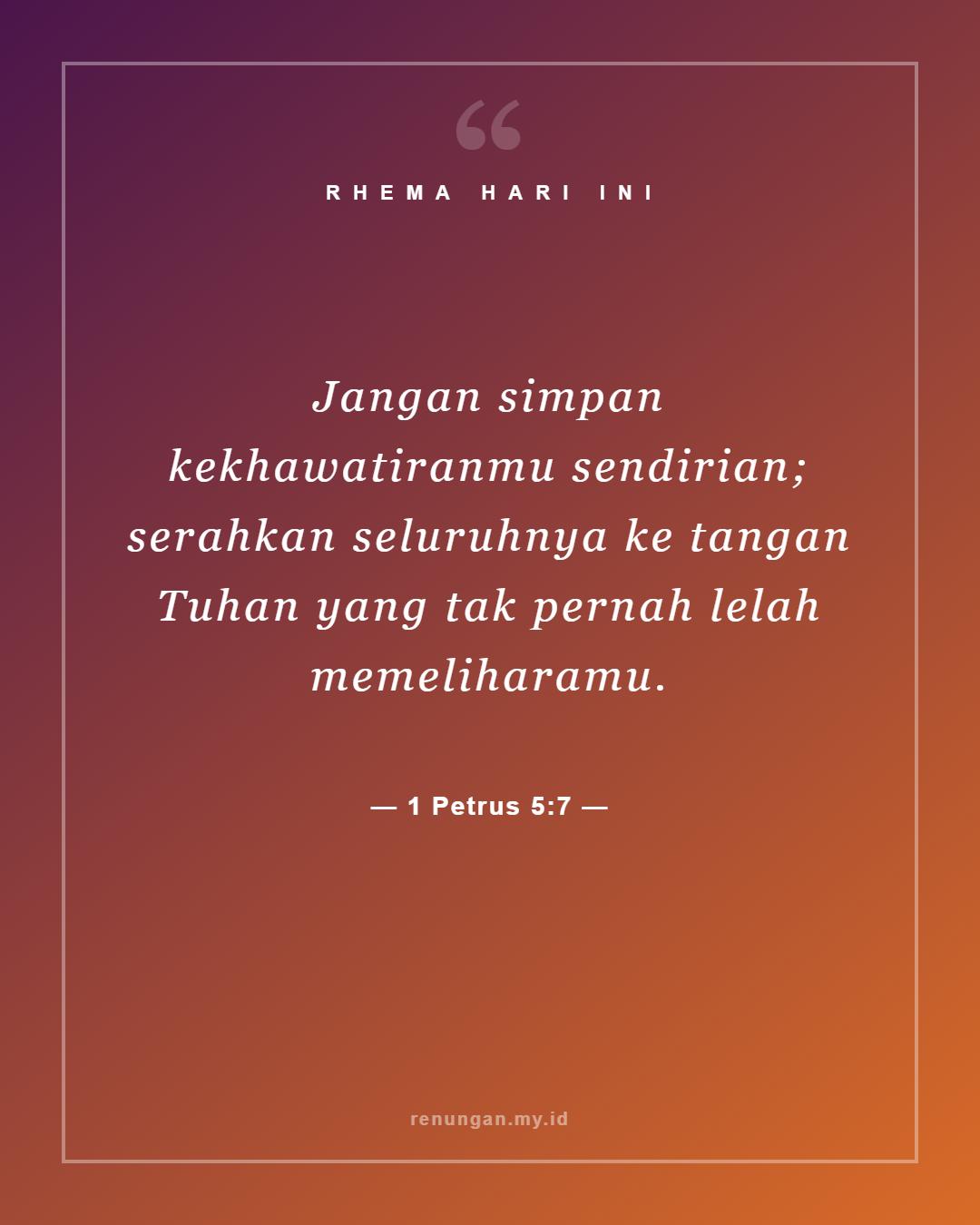 1 Petrus 5:7