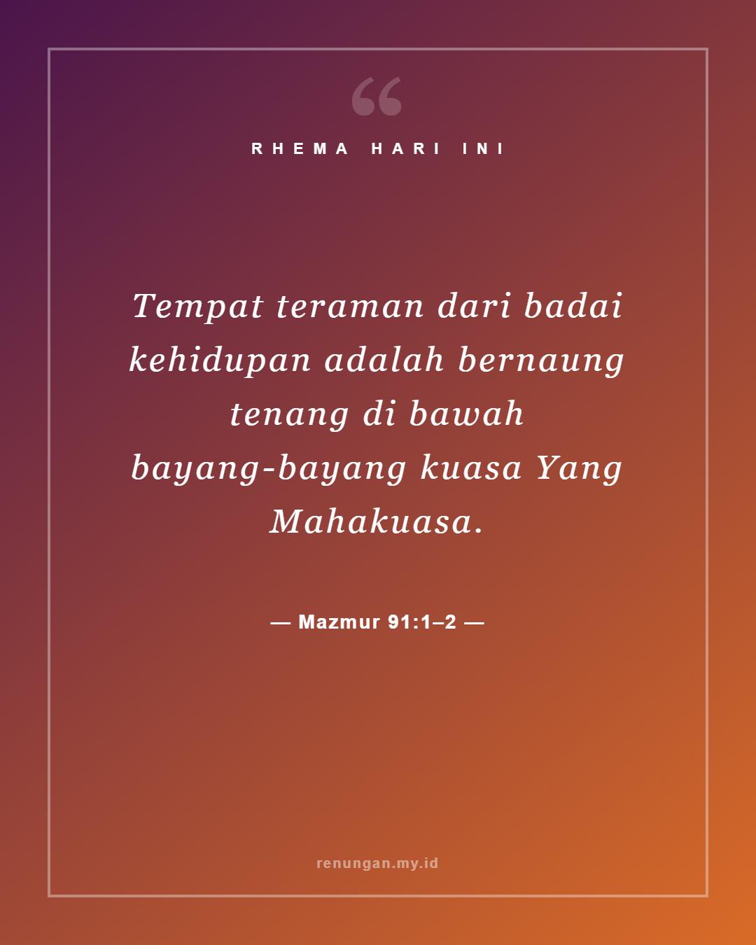 Mazmur 91:1–2