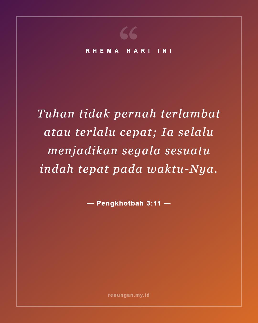Pengkhotbah 3:11