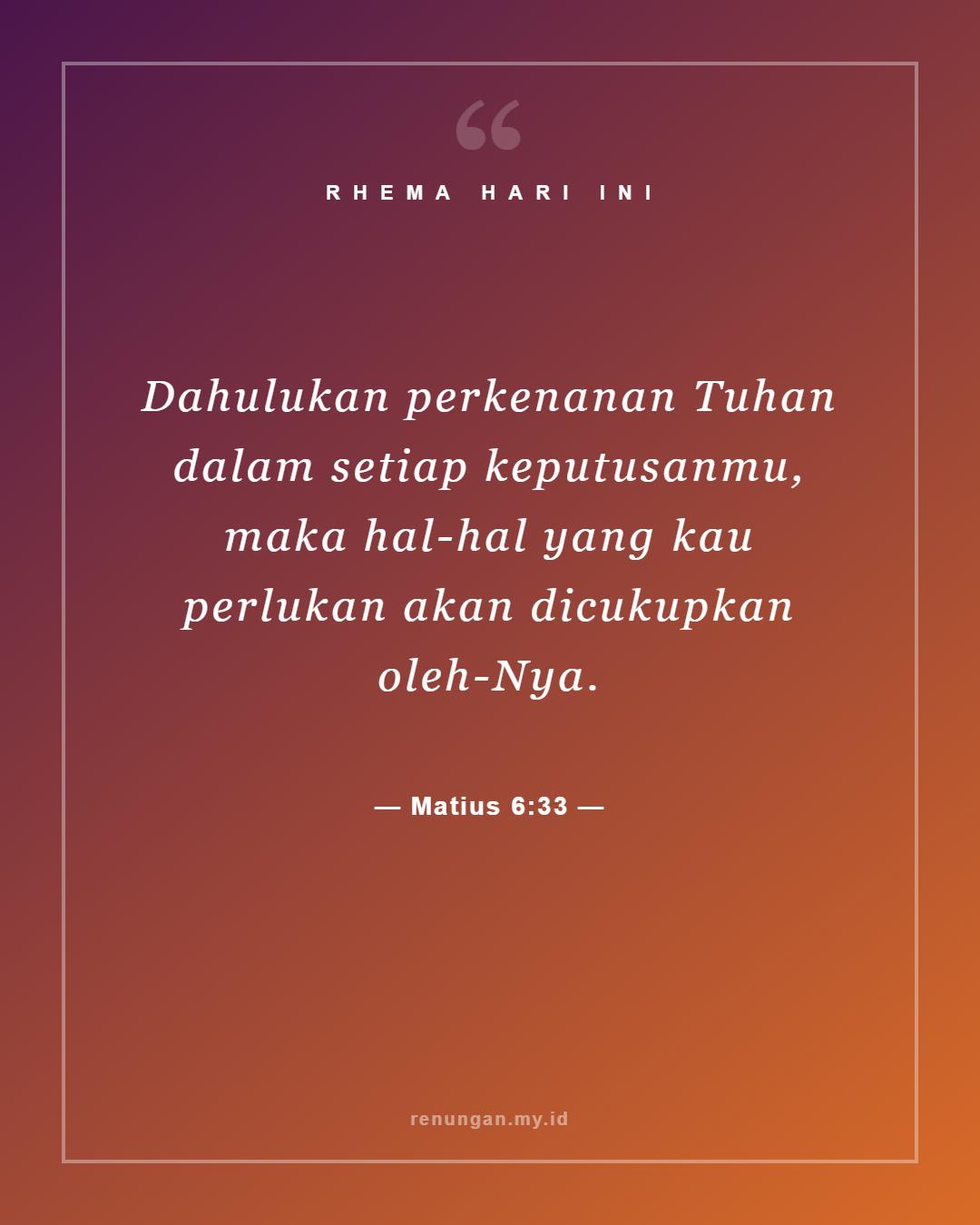 Matius 6:33