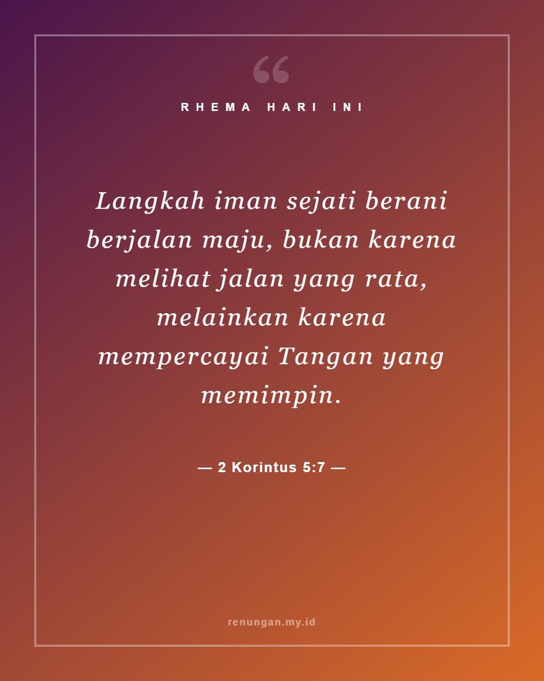 2 Korintus 5:7