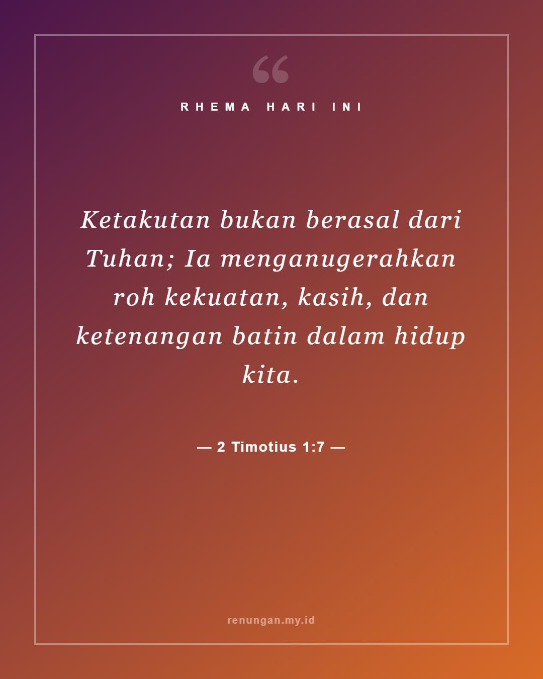 2 Timotius 1:7
