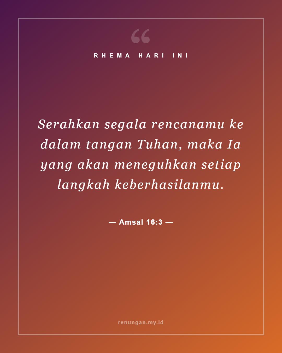 Amsal 16:3