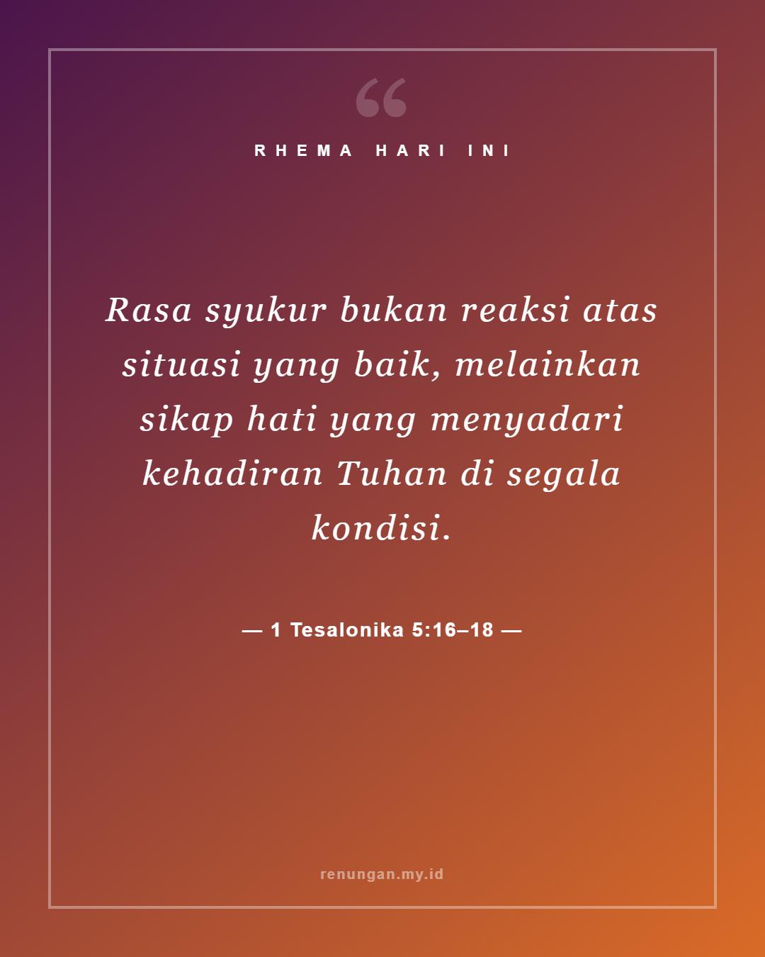 1 Tesalonika 5:16–18