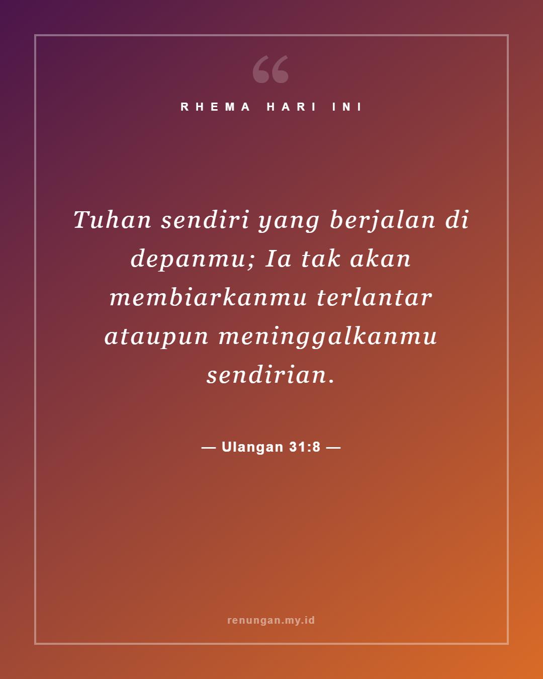 Ulangan 31:8