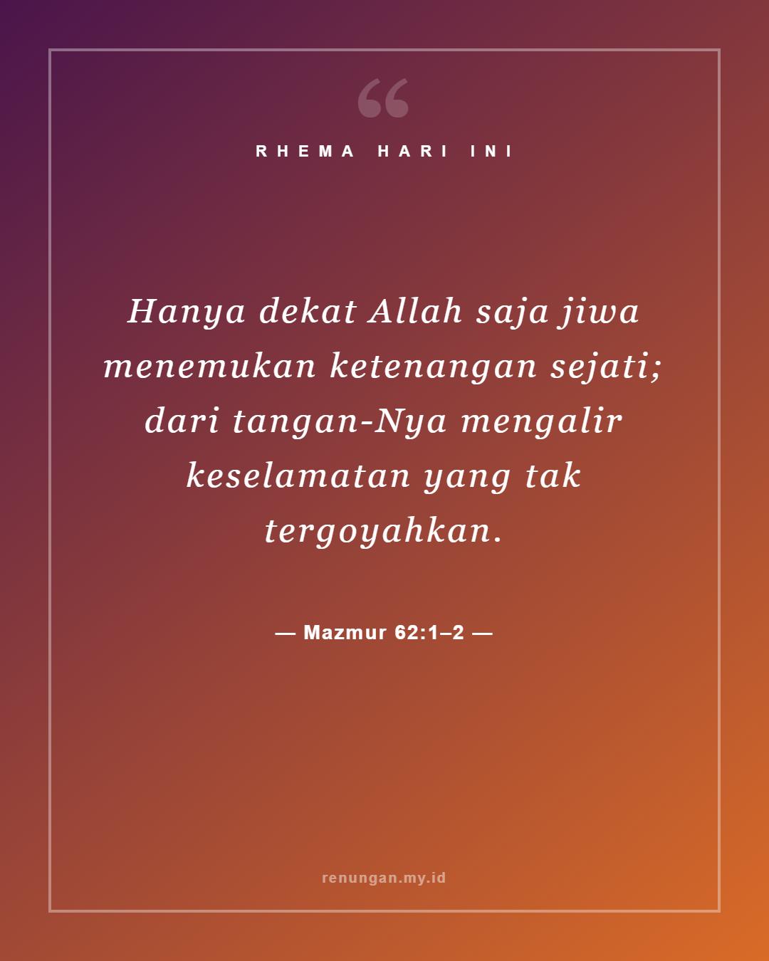 Mazmur 62:1–2