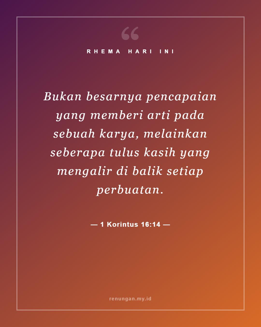 1 Korintus 16:14