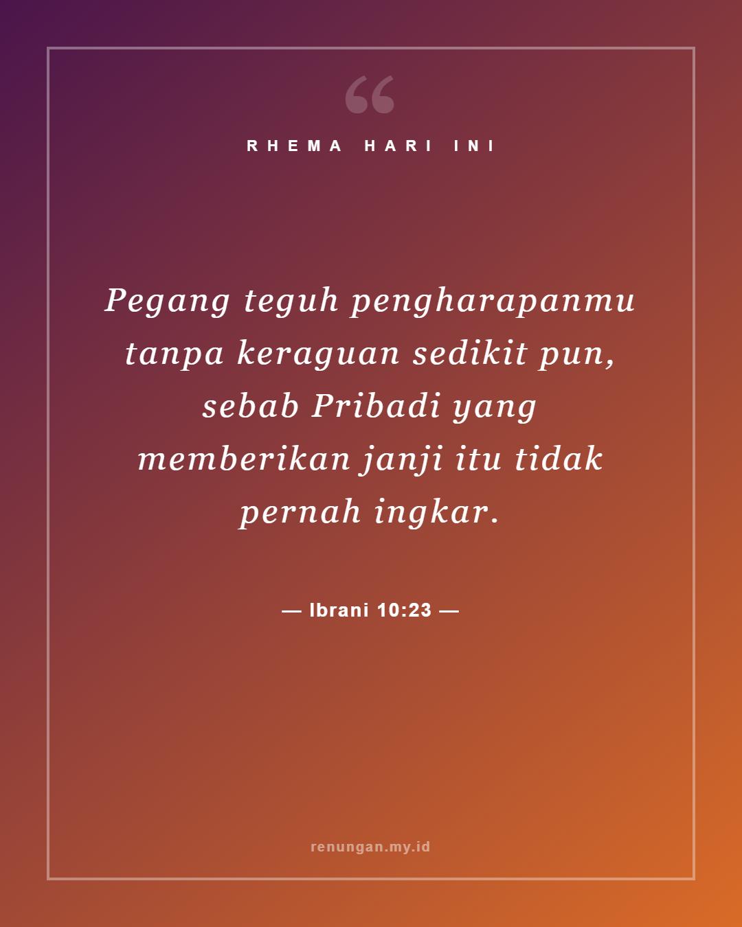 Ibrani 10:23