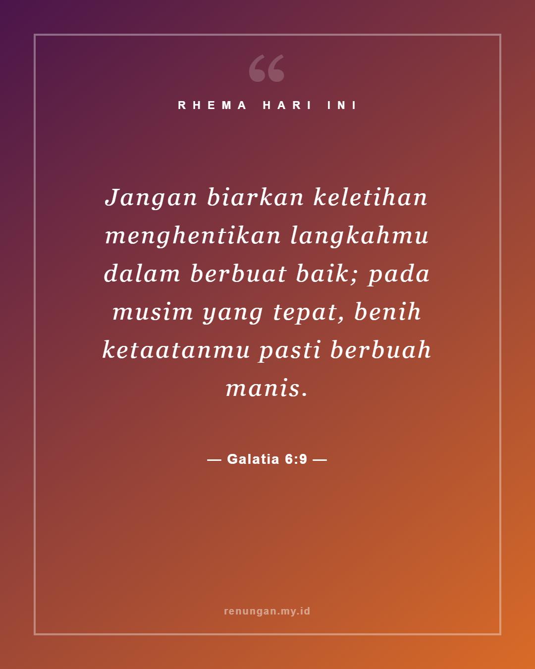 Galatia 6:9