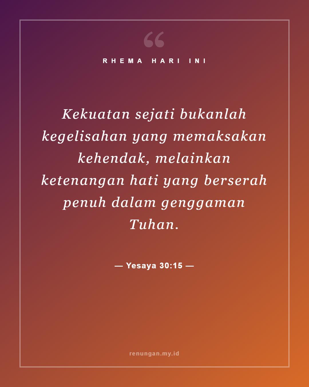 Yesaya 30:15