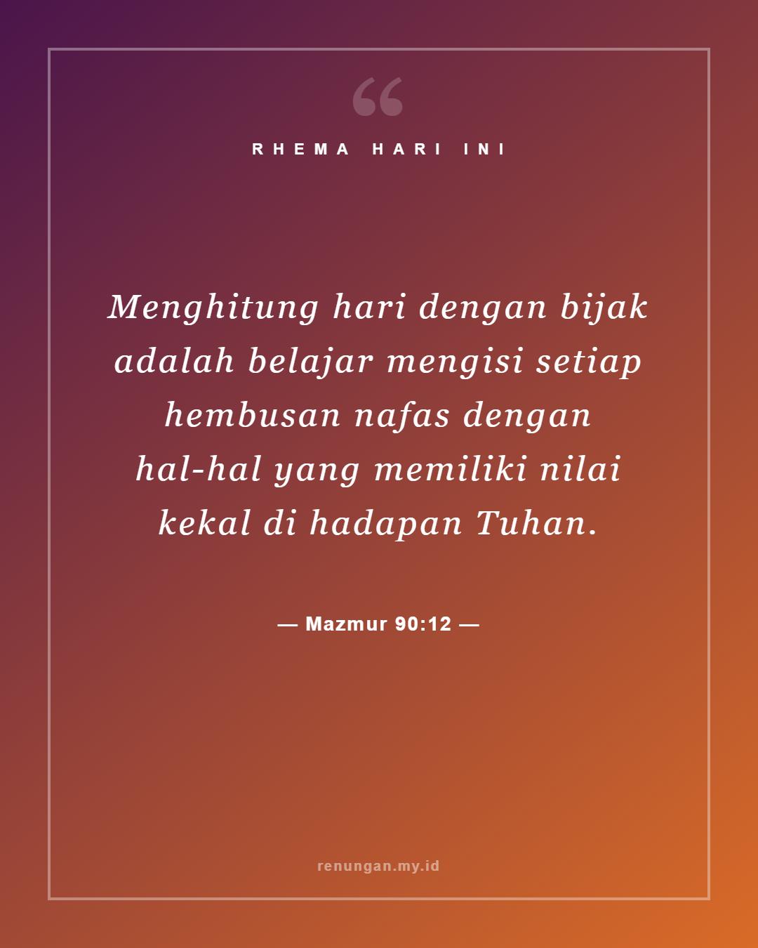 Mazmur 90:12
