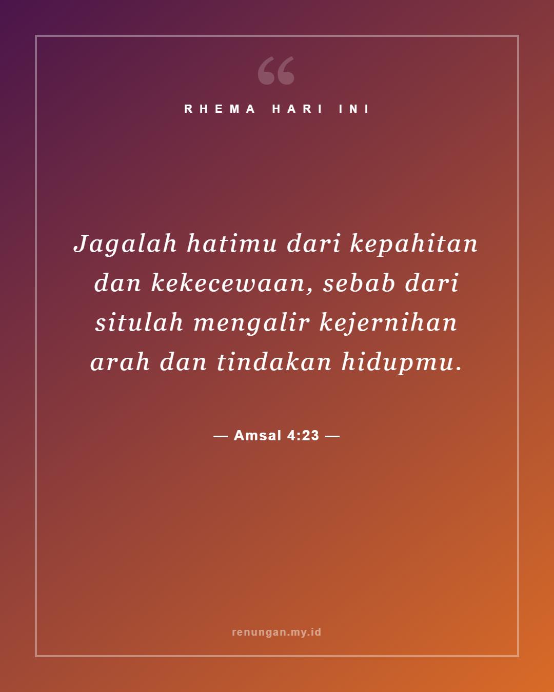 Amsal 4:23