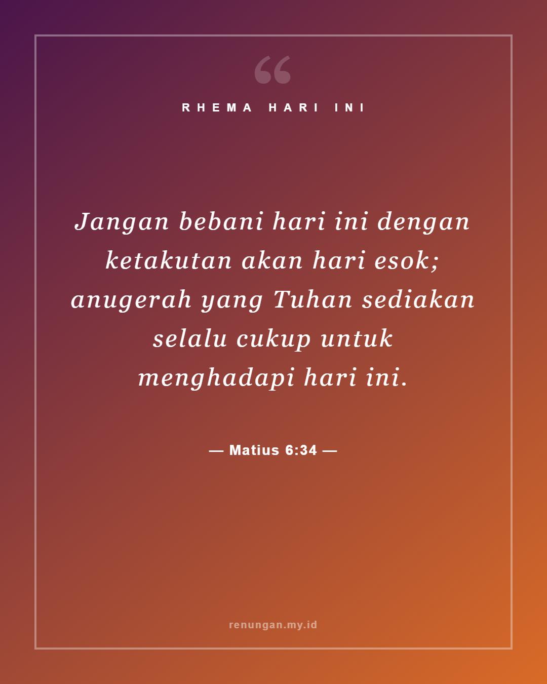 Matius 6:34