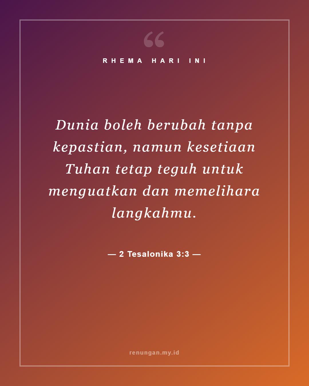 2 Tesalonika 3:3