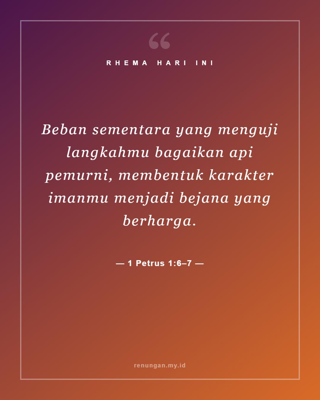 1 Petrus 1:6–7