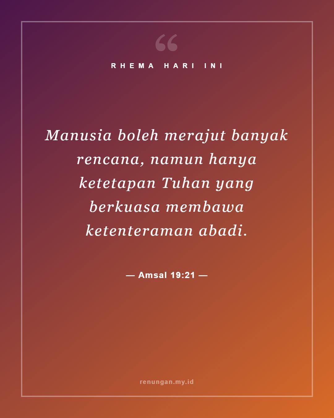 Amsal 19:21
