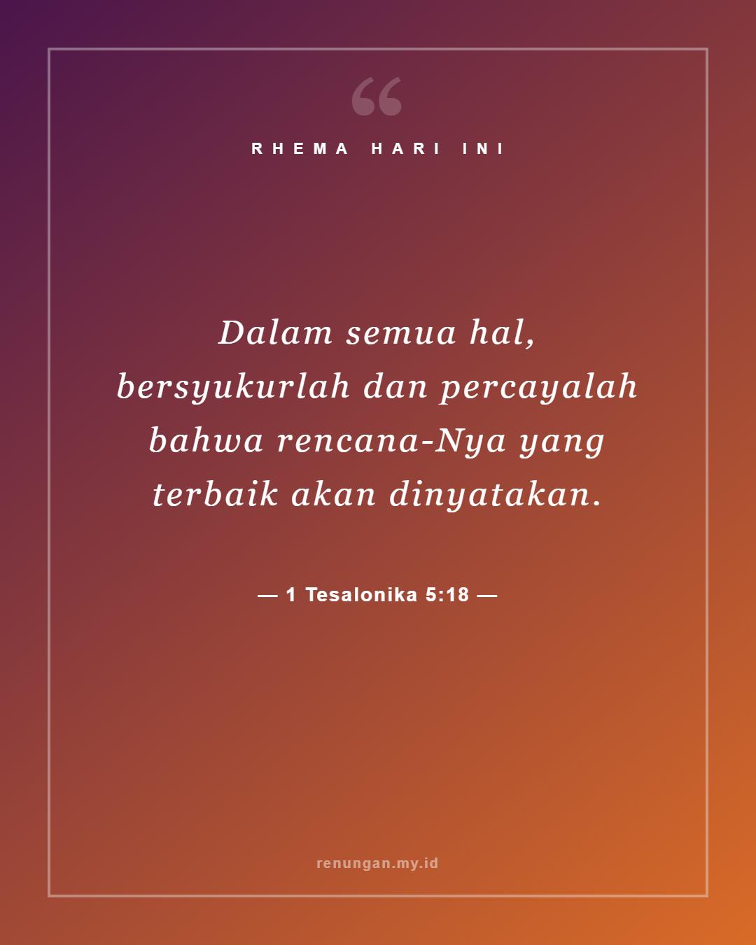 1 Tesalonika 5:18