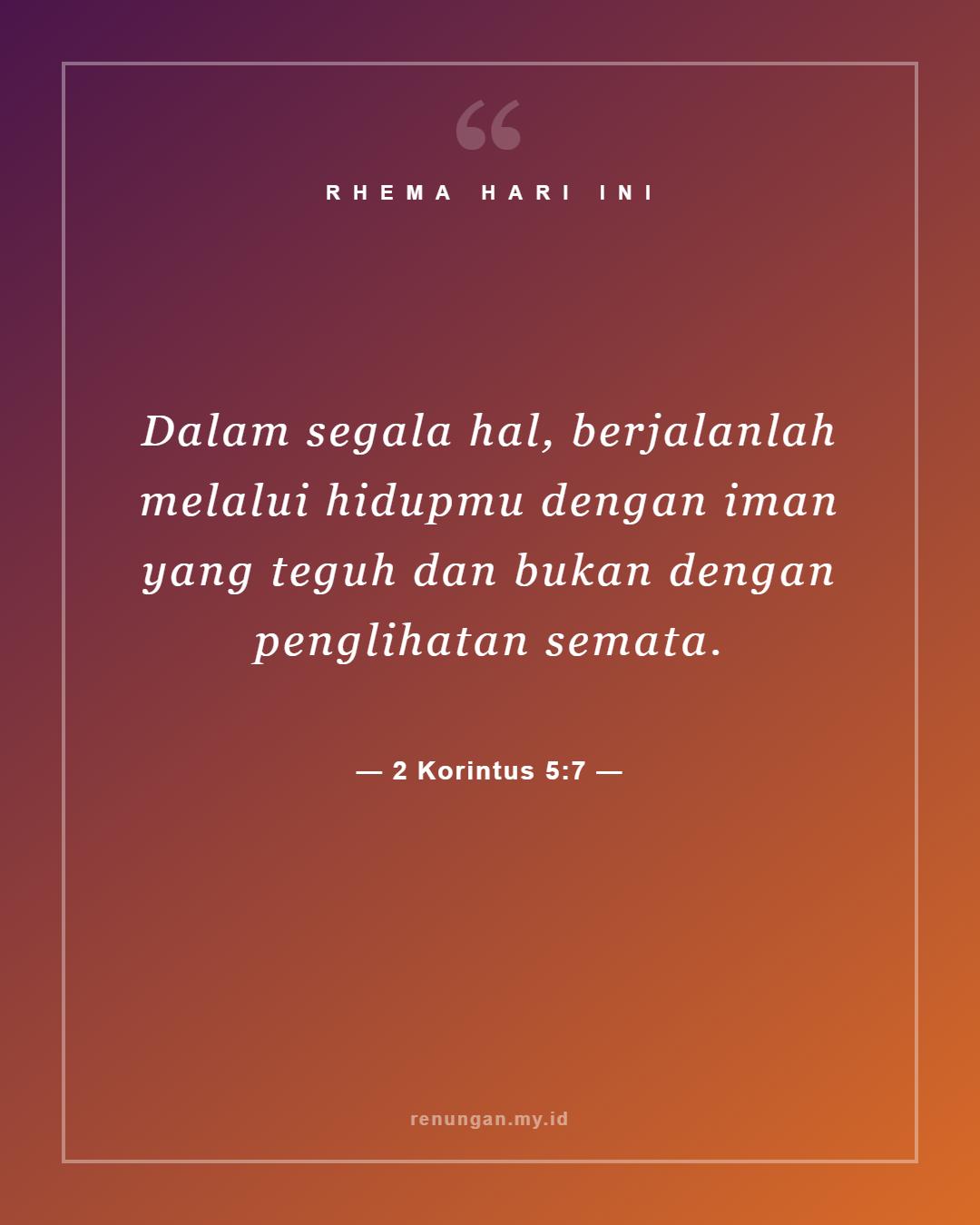 2 Korintus 5:7